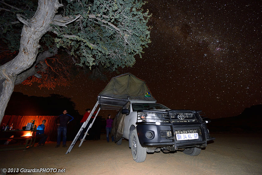 Notre campement sous les étoiles