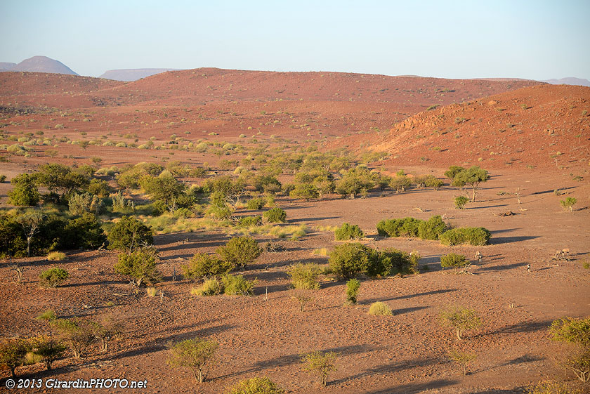Vue depuis la colline sur la concession de Palmwag