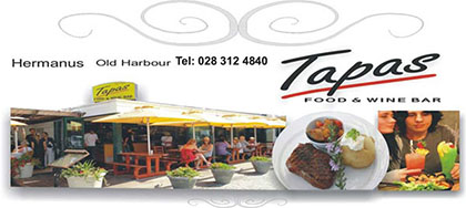 Petit bar/restaurant sympathique au centre d'Hermanus