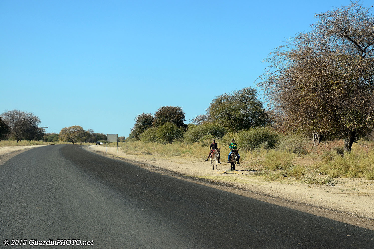 Route entre Ghanzi et Maun
