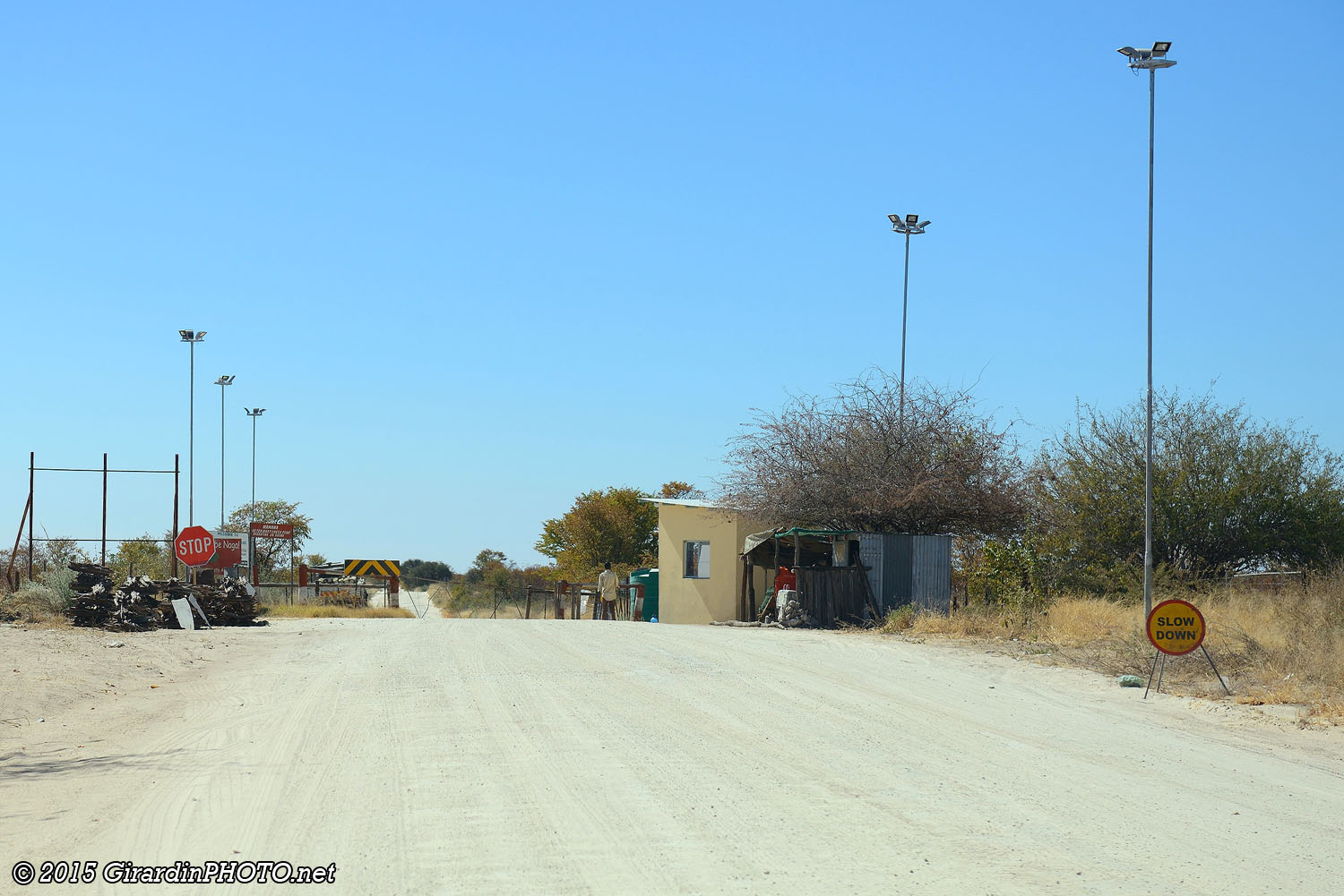 Barrière vétérinaire au nord de Maun