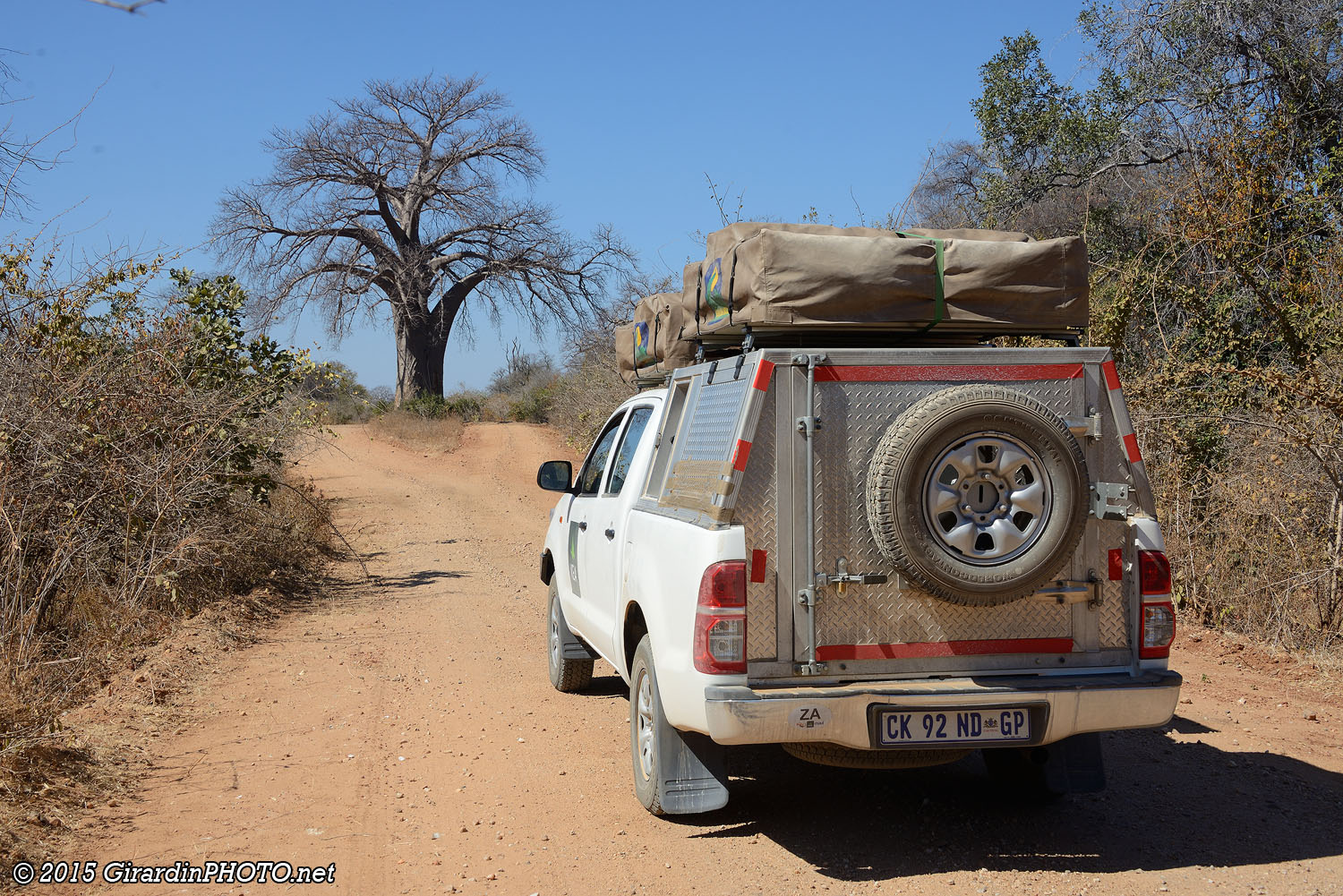 Baobab sur la piste pour rejoindre Nyakasikana Gate
