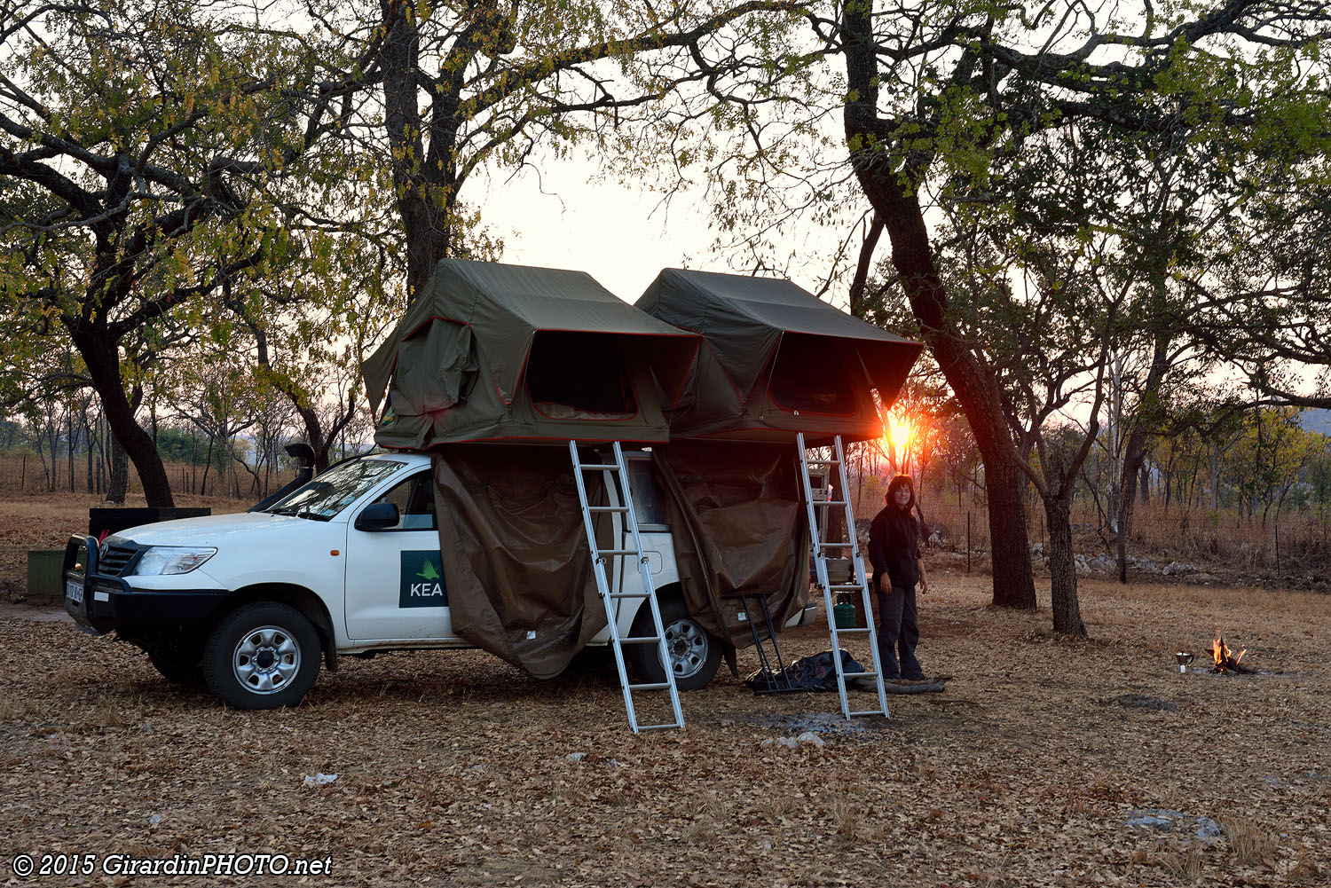 Chinhoyi Caves Campsite au lever du soleil