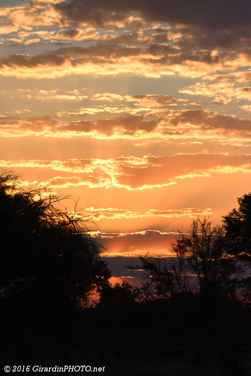 Ce soir, le coucher de soleil est masqué par des nuages