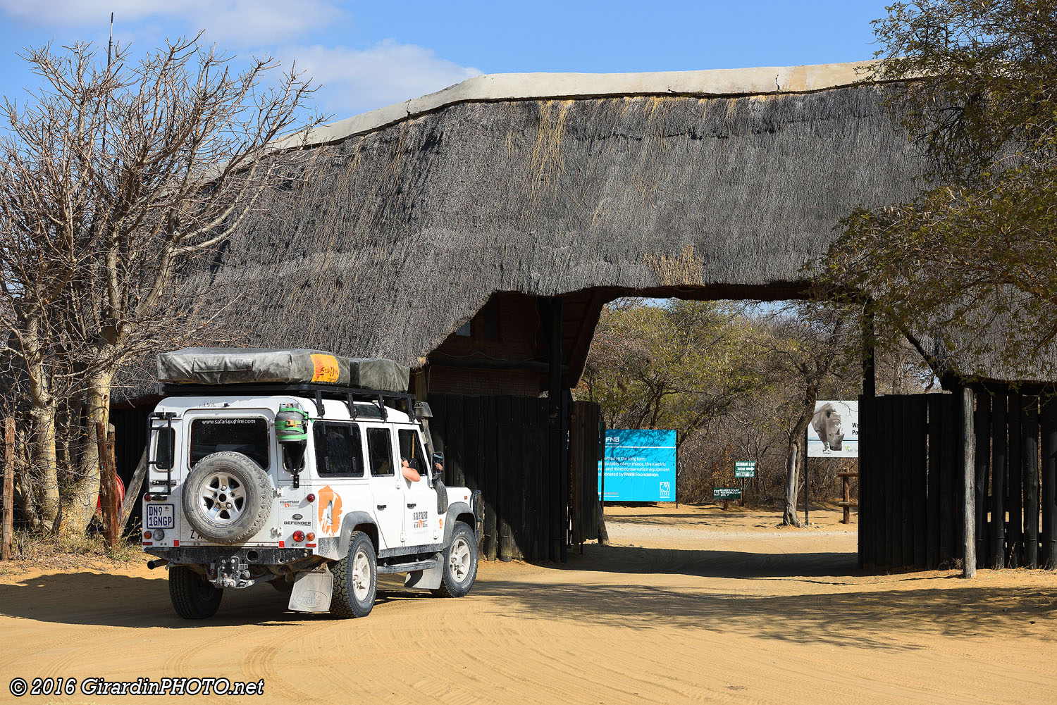 Arrivée au Khama Rhino Sanctuary