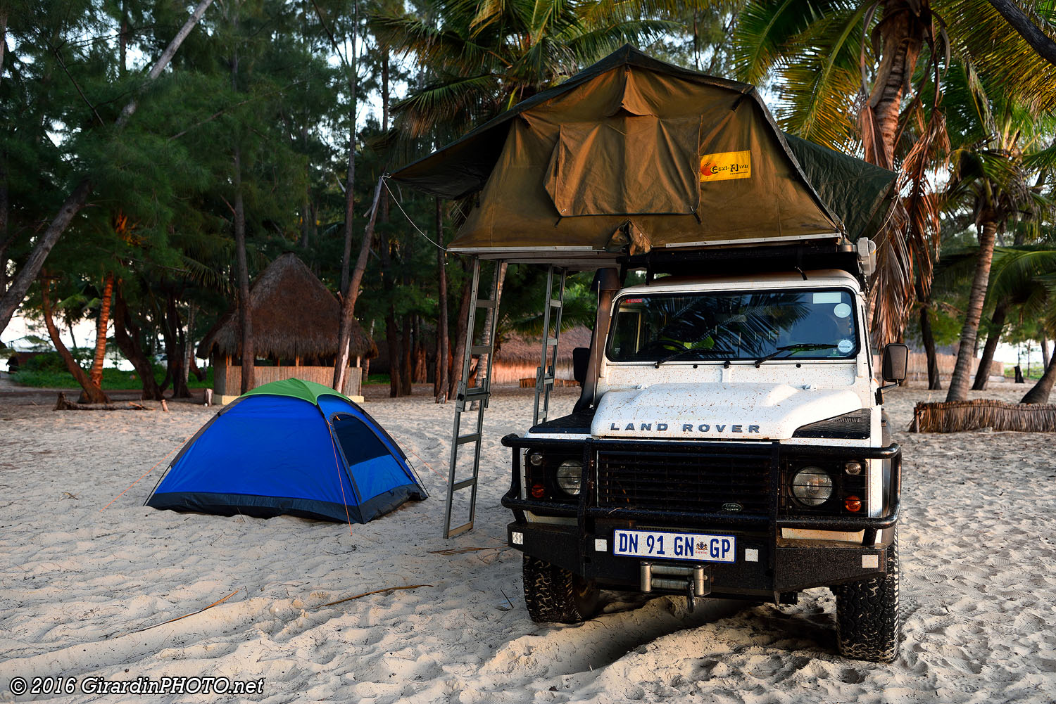 Notre premier campement au Mozambique