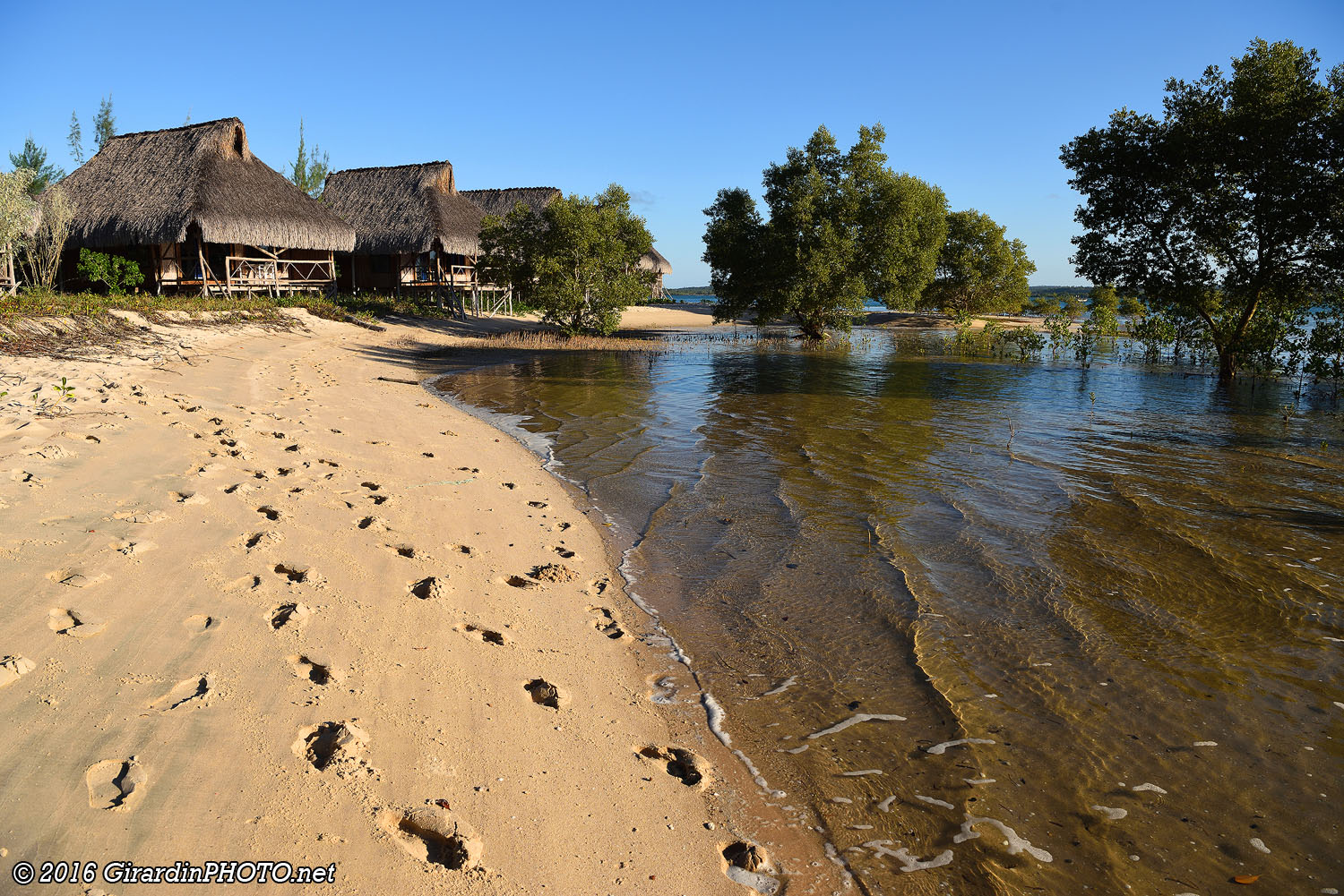 Plage côté lagune
