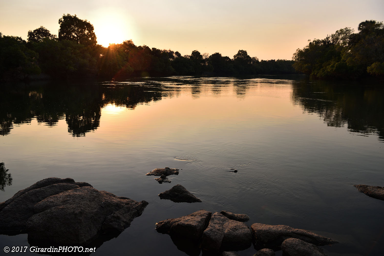 Coucher de soleil sur la Kafue River