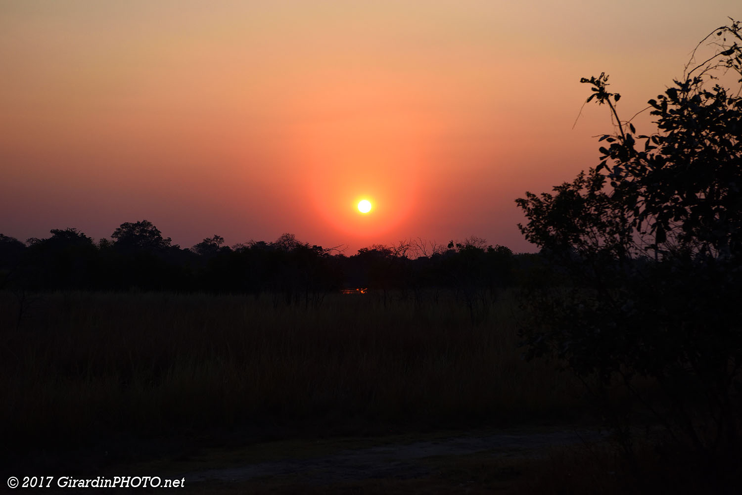 Coucher de soleil au camping