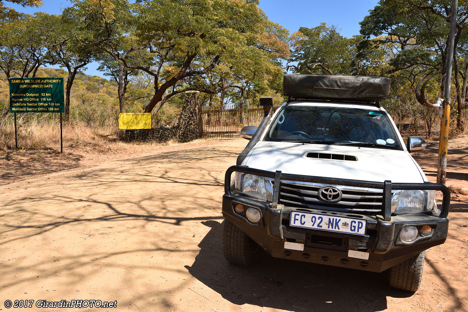 Sortie du Kafue National Park