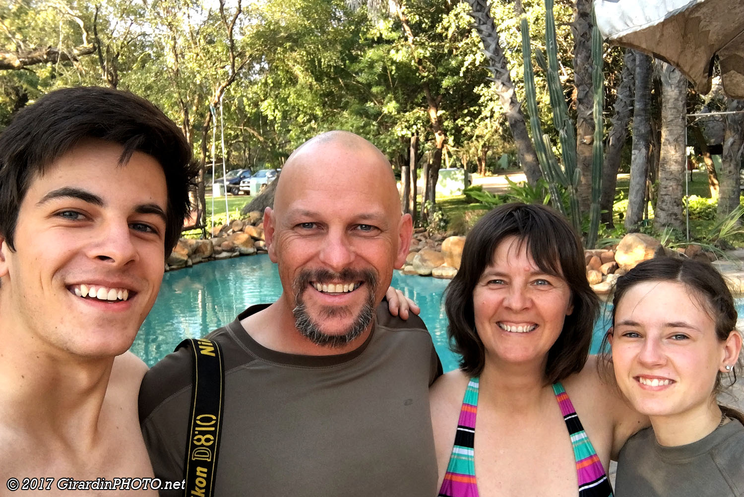 Selfie pour donner des nouvelles à la famille