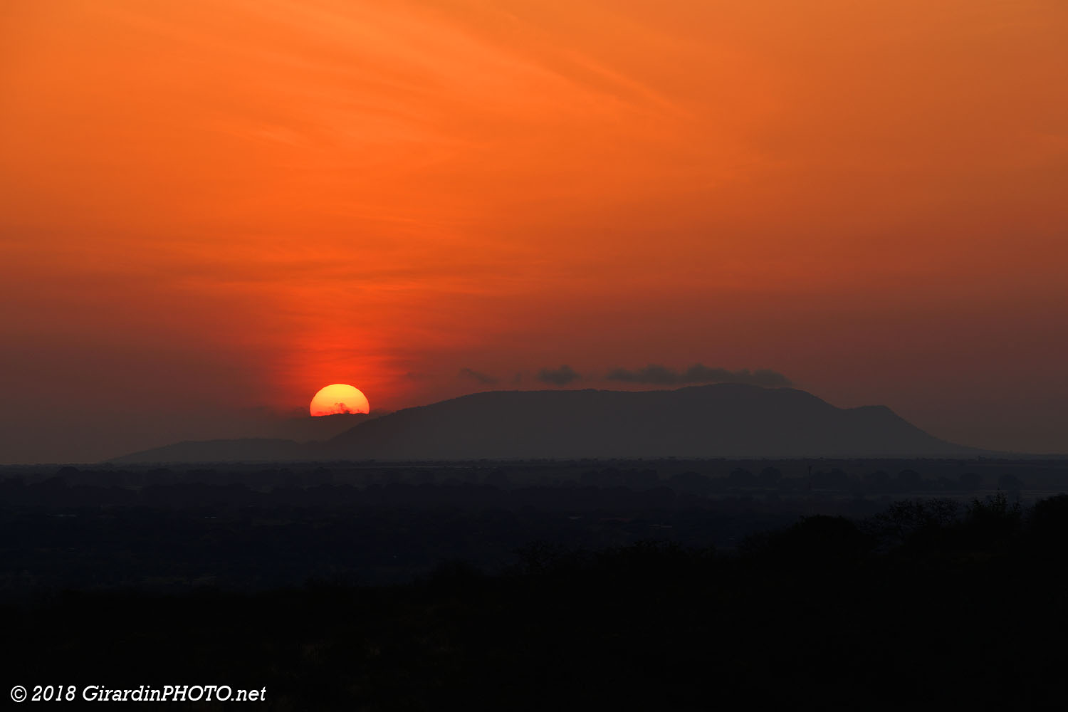 Lever de soleil sur les pleines du Kenya