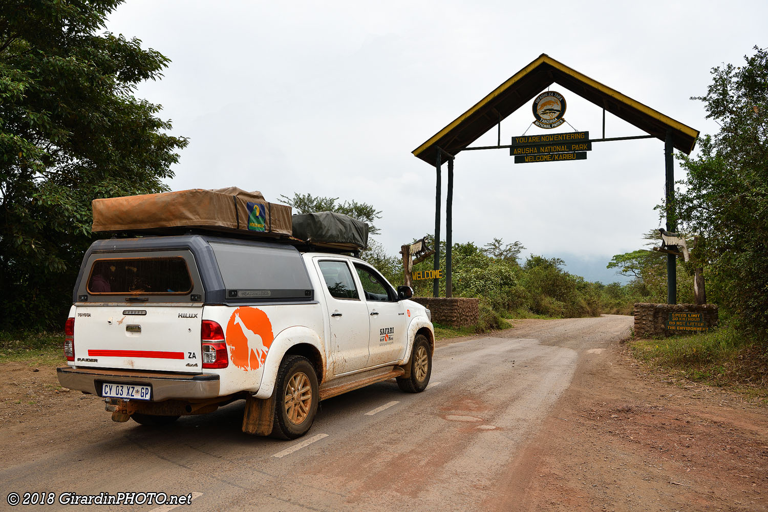 Arrivée à l'Arusha National Park (Ngongongare Entrance Gate)