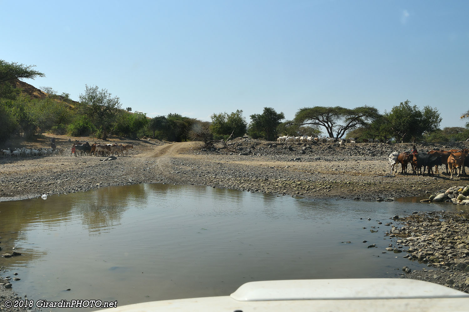 Traversée d'une petite rivière