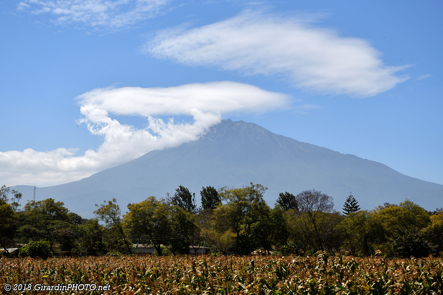 Mont Méru juste avant d'arriver à Arusha