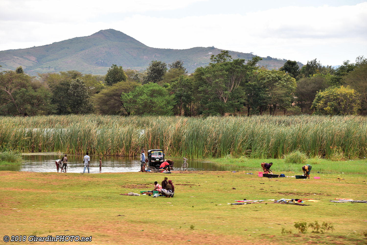 Ambiance le long du Lake Babati