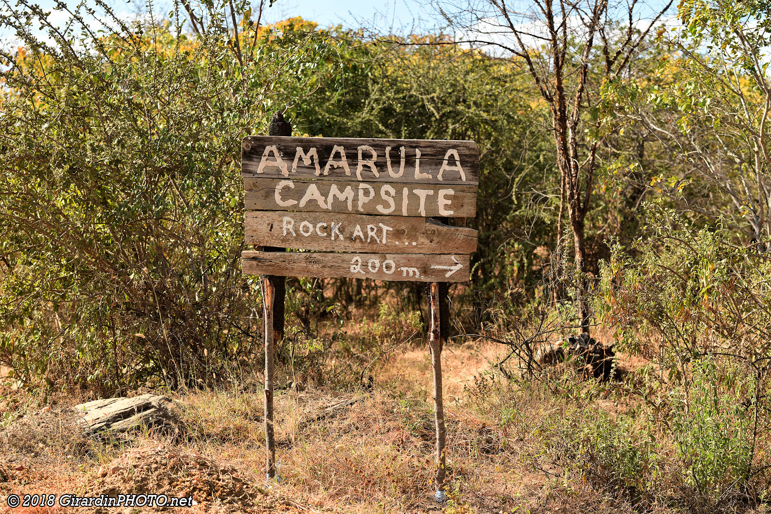 Panneau pour l'Amarula Campsite