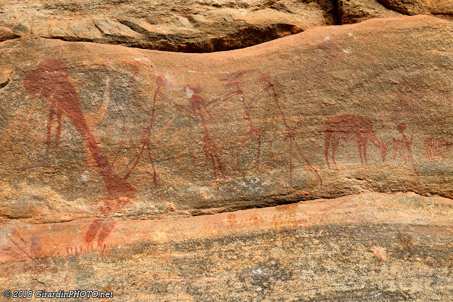 Quatre bushmen se disputent pour une femme