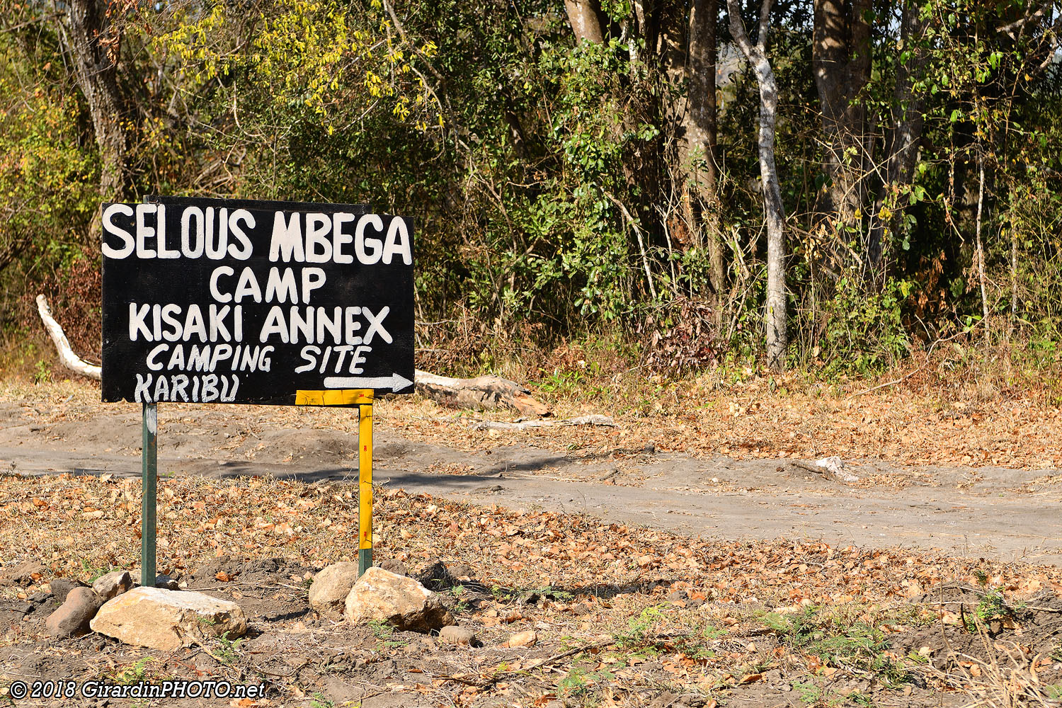 Panneau du Selous Mbega Camp Kisaki Annex