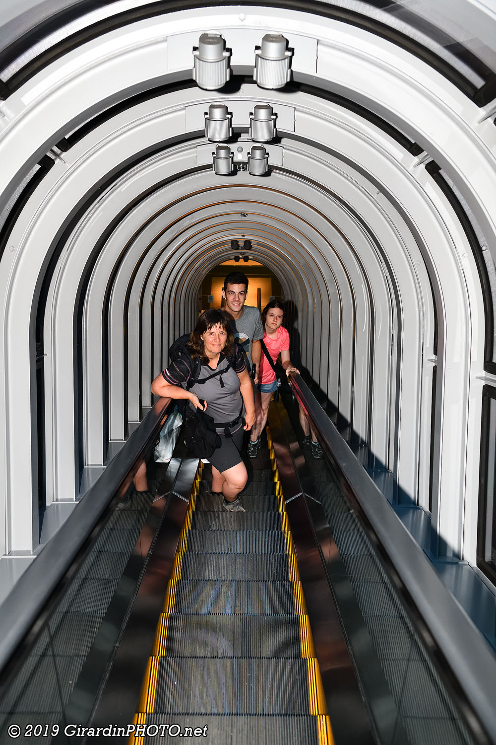 Escalator aérien pour rejoindre l'Observatoire du jardin flottant