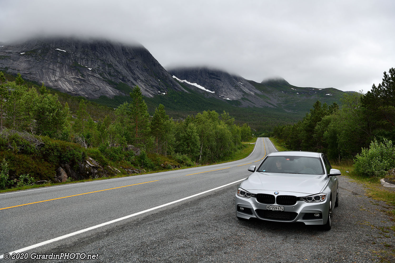 Route E6 en direction de Narvik