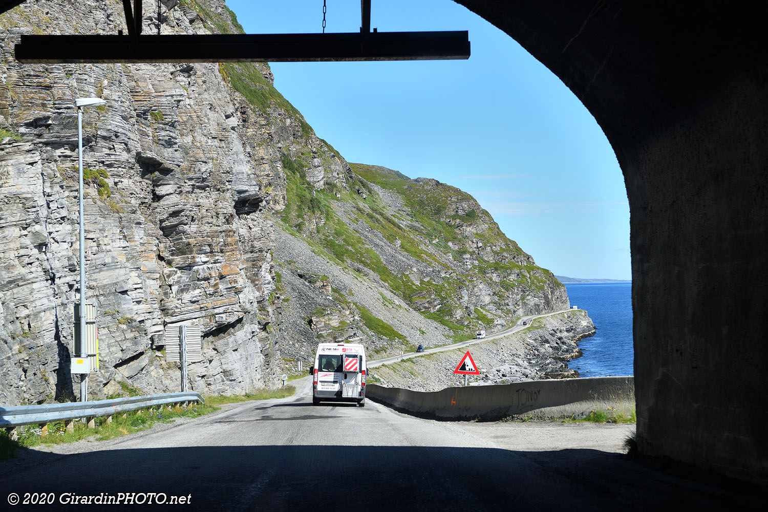Sortie du tunnel Skarvbergtunnelen