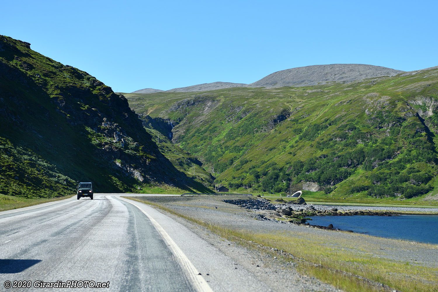 Arrivée à l'entrée du tunnel sous-marin Nordkapptunnelen