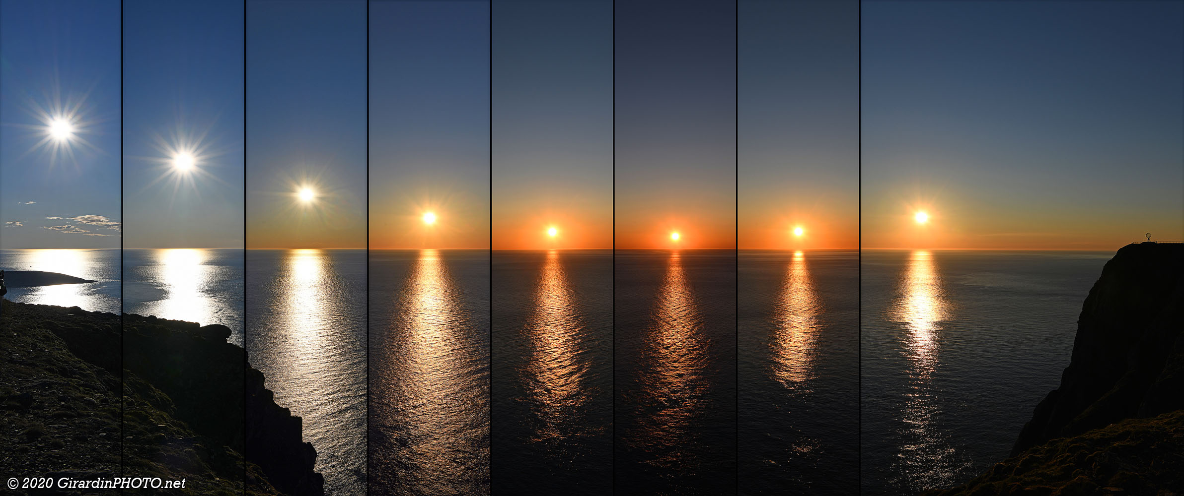 Trajectoire du soleil entre 19h23 et 02h23