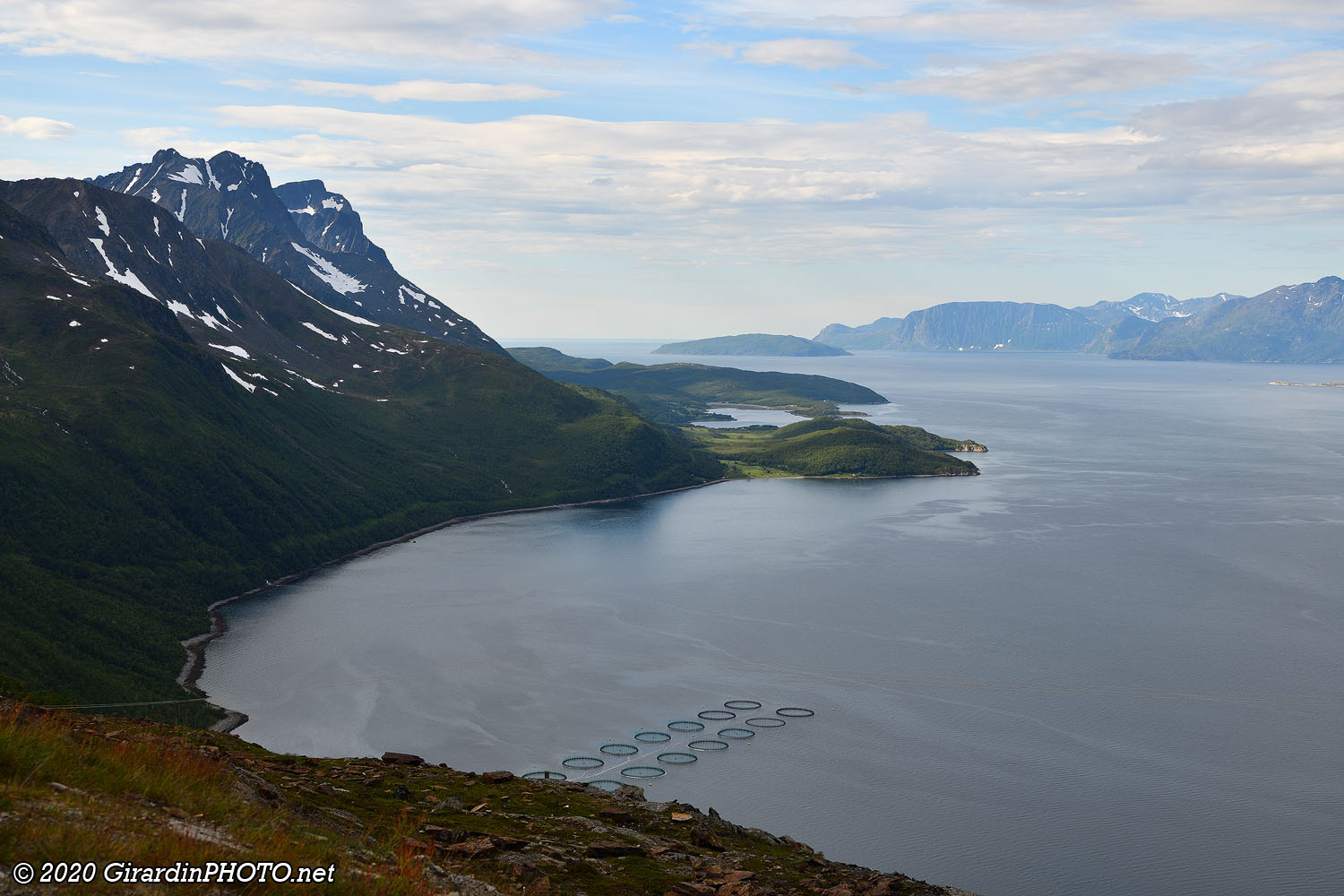 Fjord Kvænangen depuis le col Kvænangsfjellet
