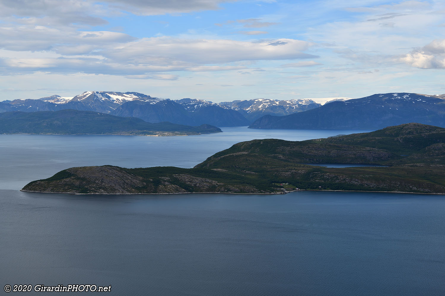 Fjord Kvænangen depuis le col Kvænangsfjellet