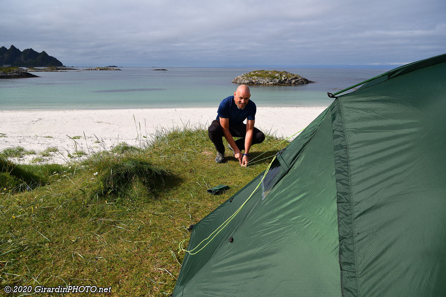 Installation au Andenes Camping