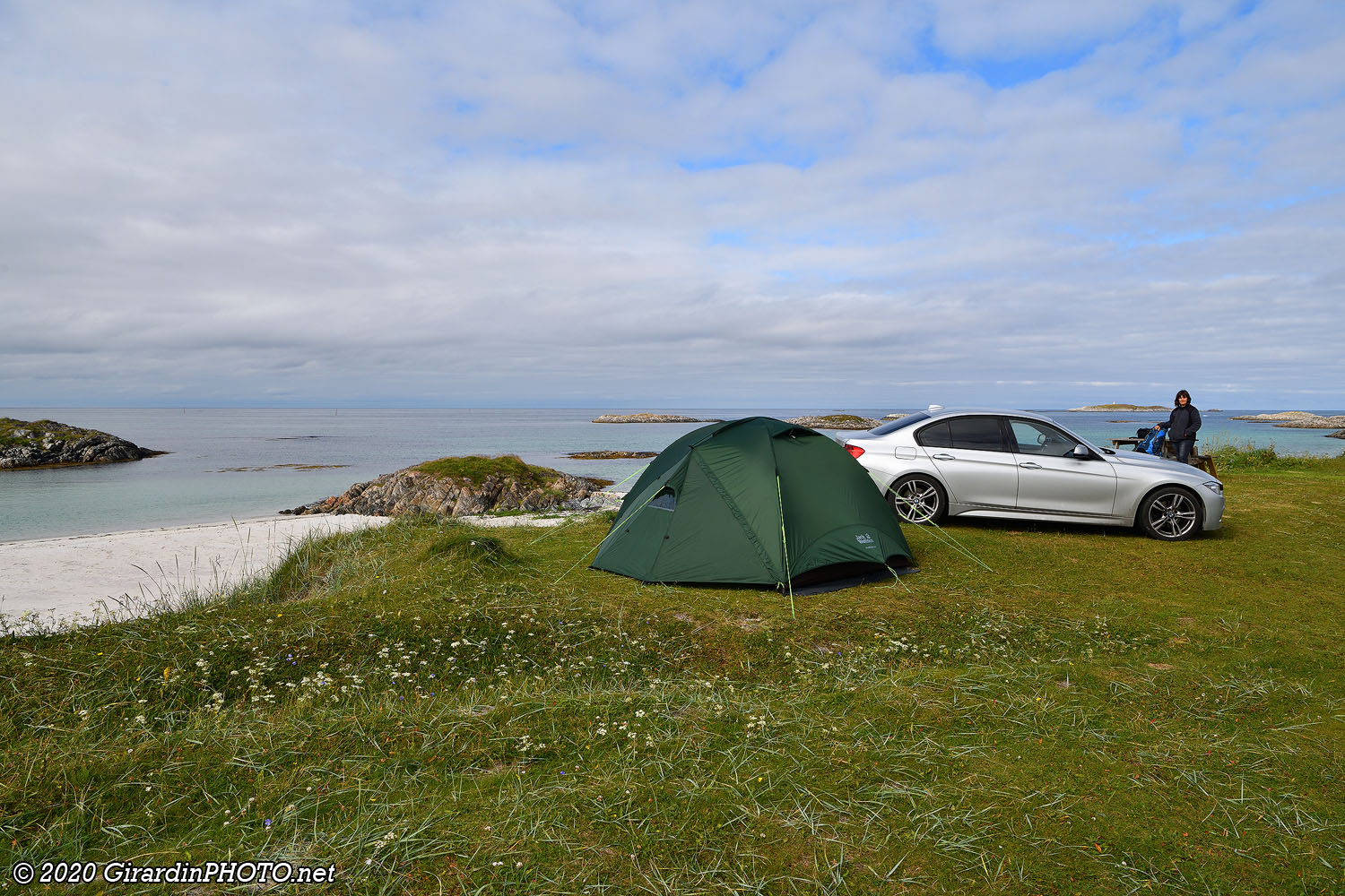Installation au Andenes Camping