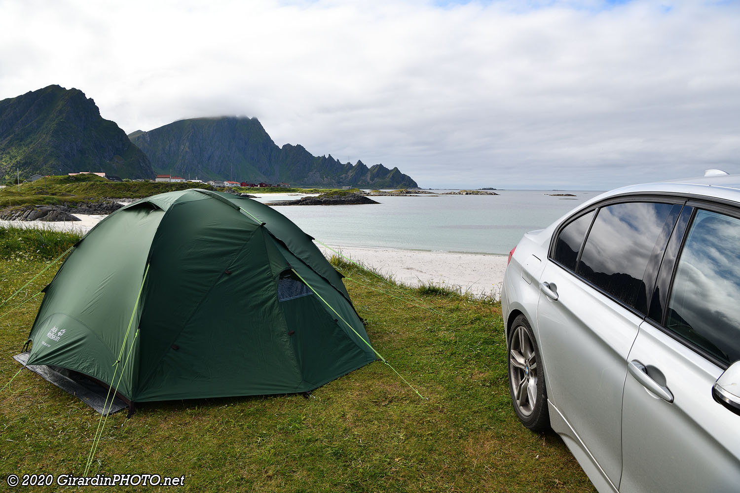 Installation au Andenes Camping
