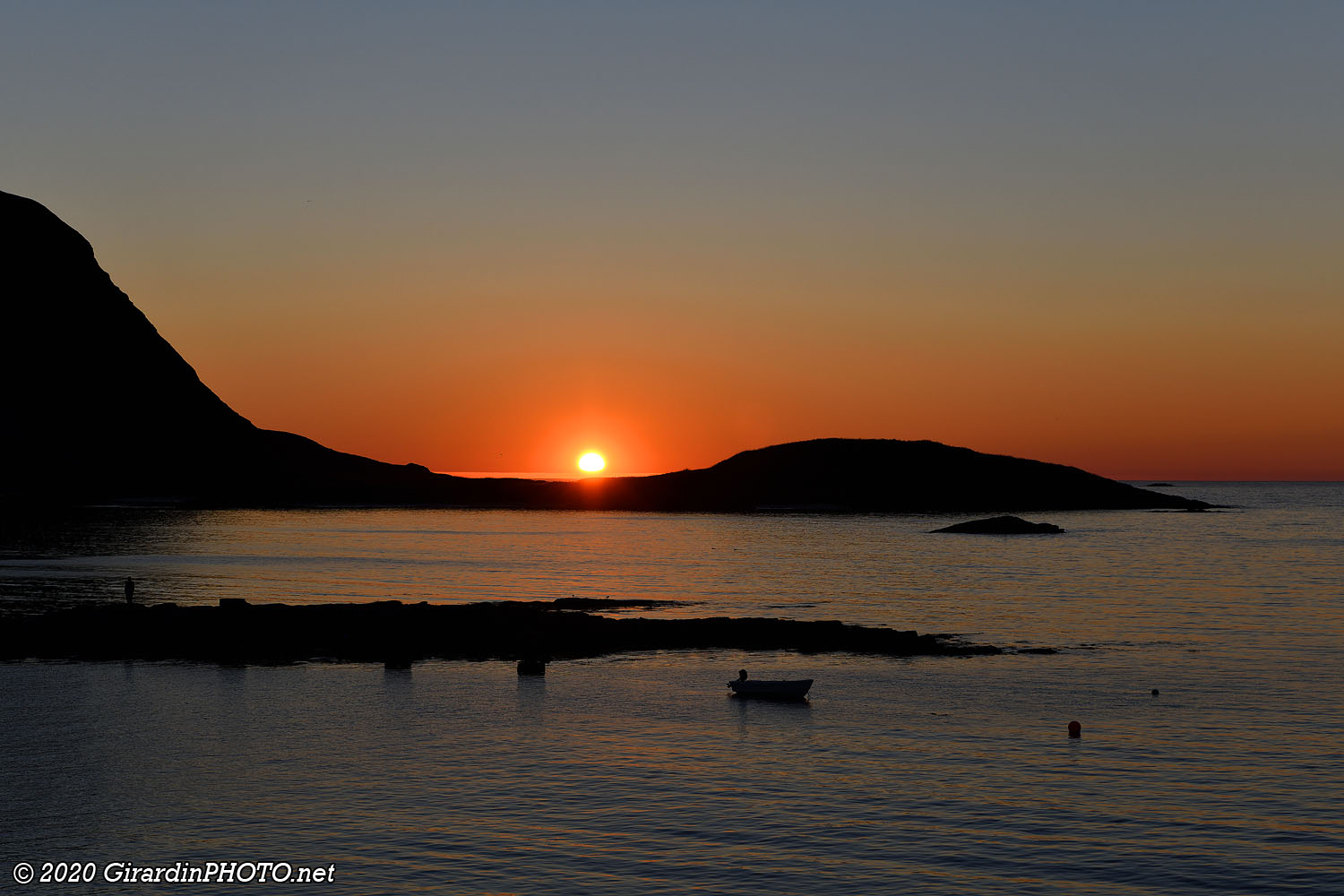 Plage Kolbeinsanden au coucher du soleil