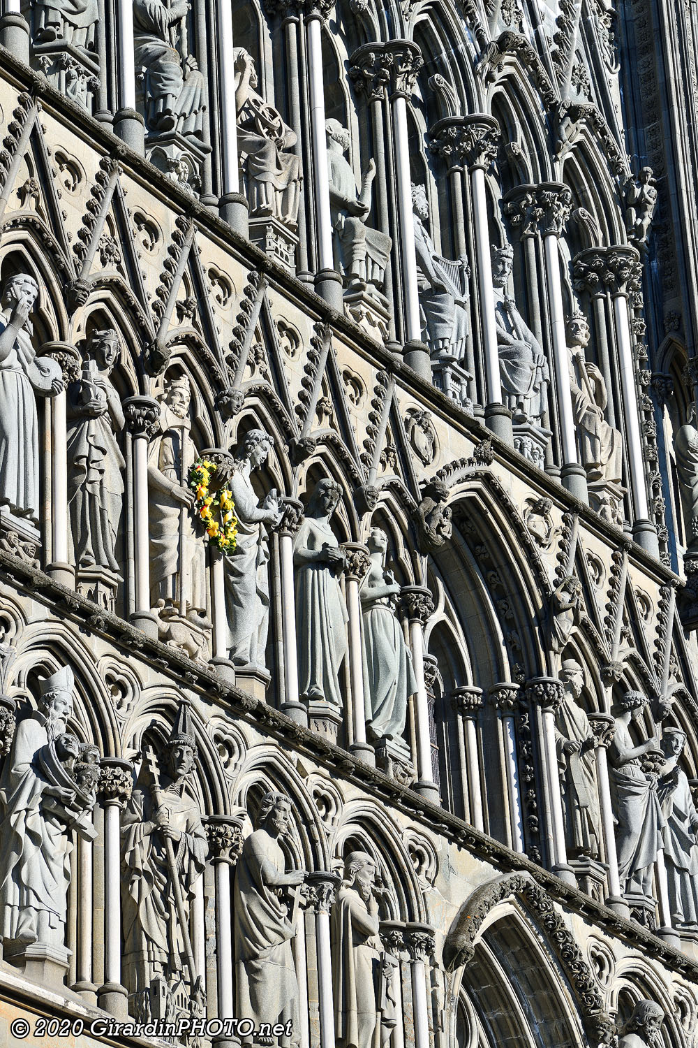 Façade ouest de la cathédrale de Nidaros