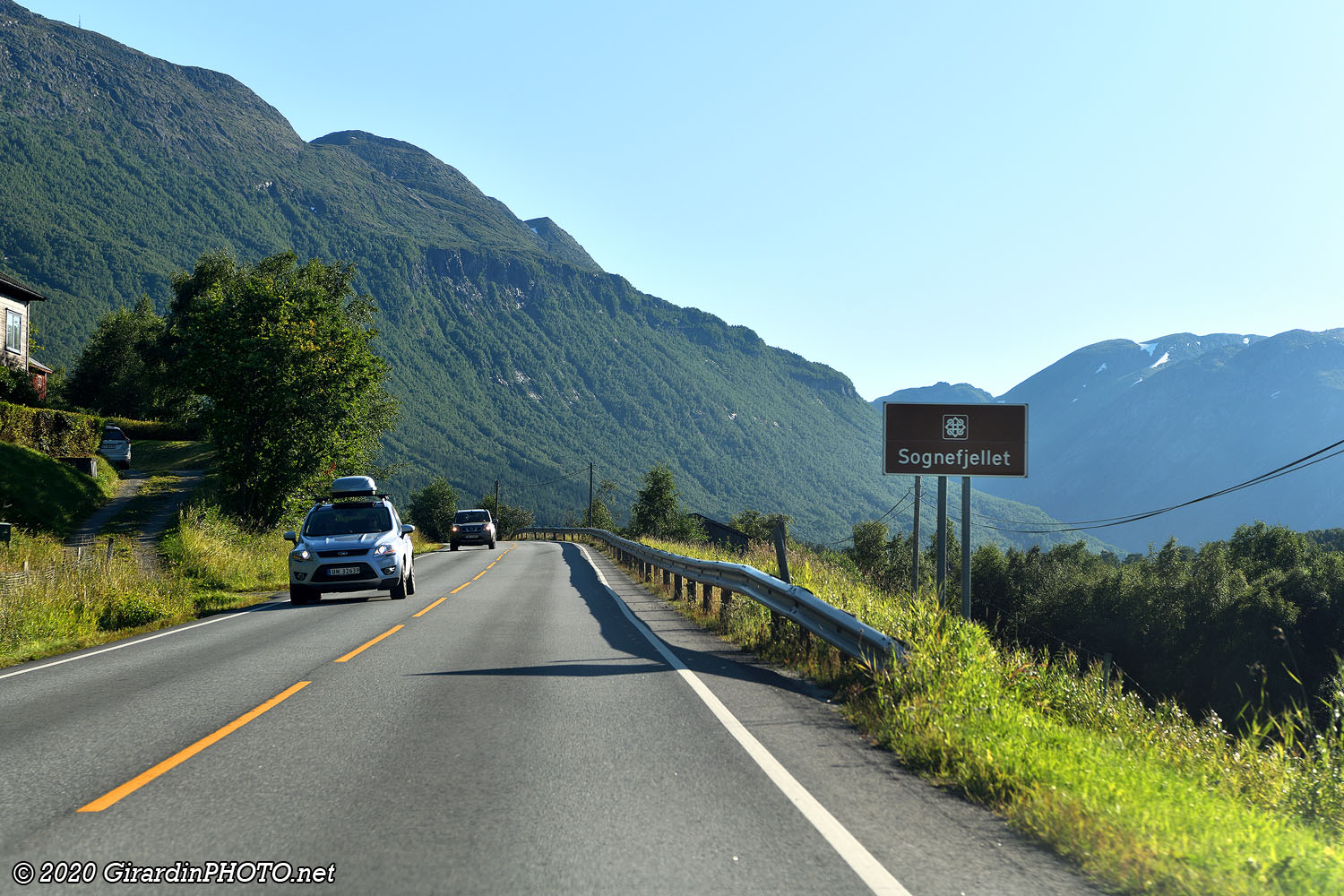 Début de la Norwegian Scenic Route Sognefjellet (Route 55)