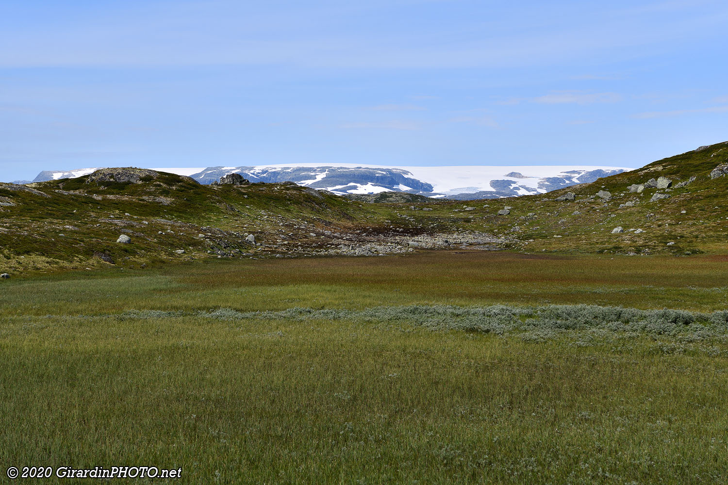 Plateau d’Hardangervidda et le glacier Hardangerjøkulen
