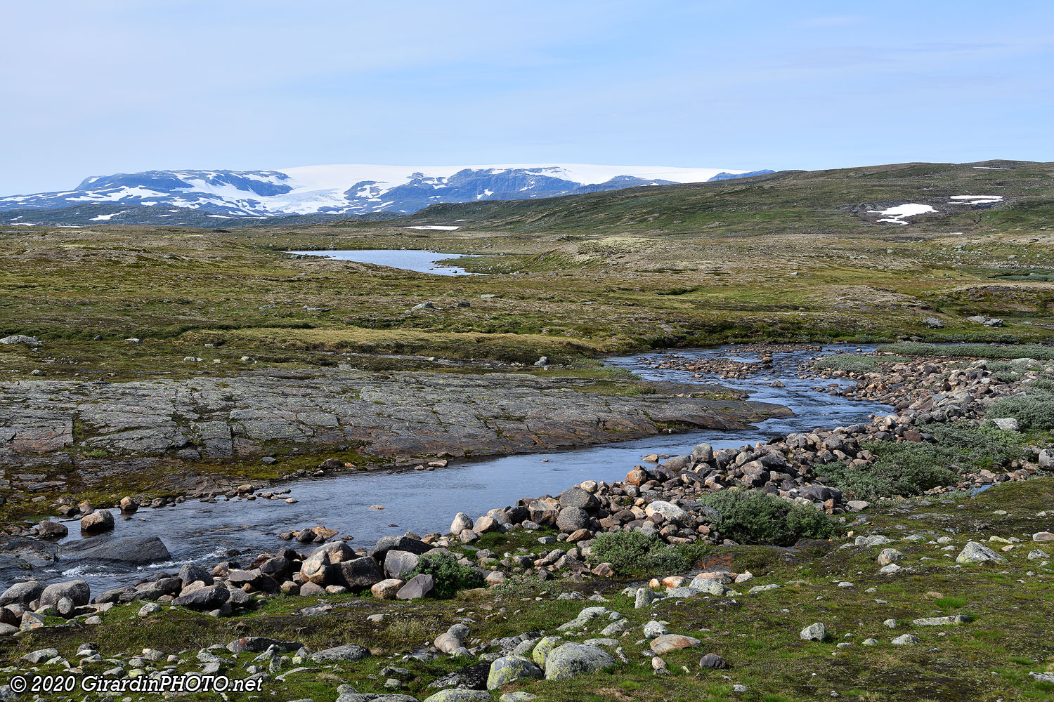 Plateau d’Hardangervidda et le glacier Hardangerjøkulen