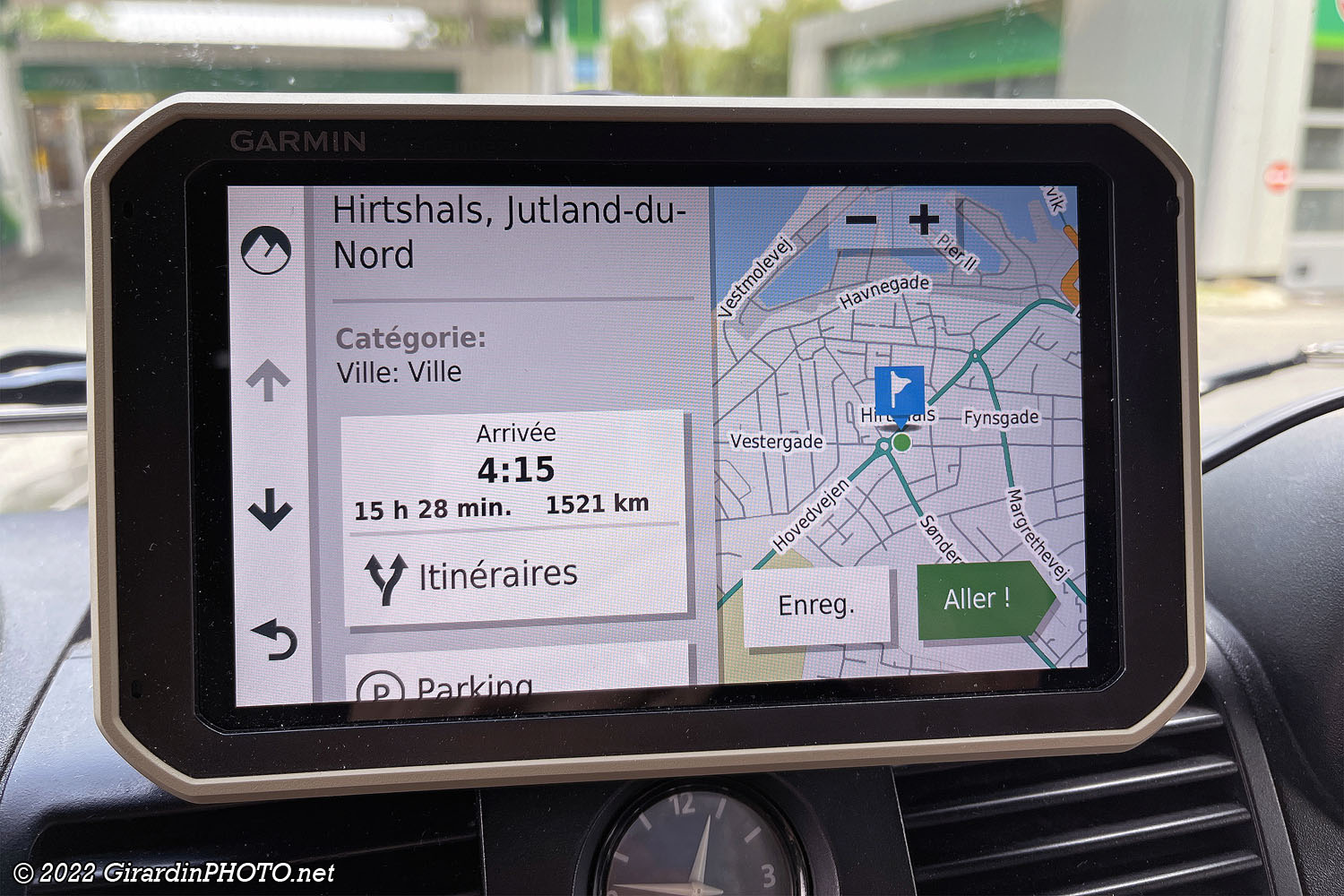 Départ pour Hirshals : 1521 km